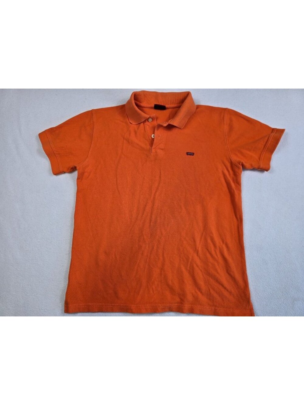 Levis Orange Polo Shirt Mens L Cotton